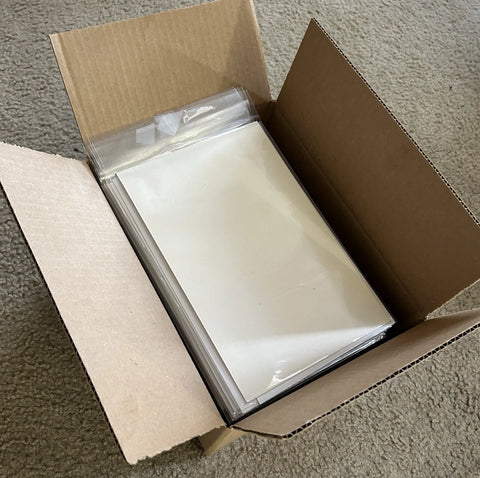 Wholesale Comic Supplies Box: ~200 Used Comic Bags/Boards