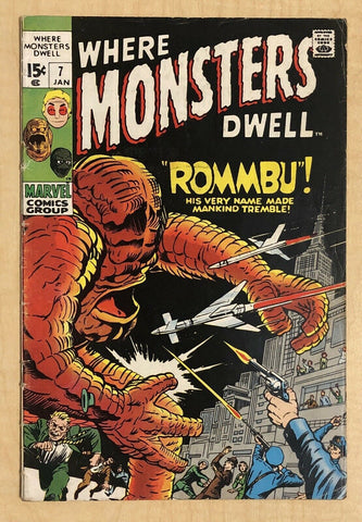 Where Monsters Dwell #7 VG 4.0 ROMMBU! Marvel 1971