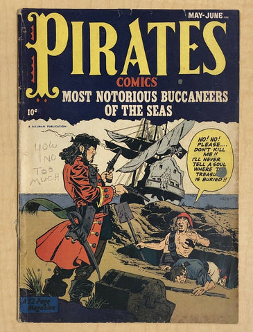 Pirates Comics #2 G/VG 3.0 Hillman 1950 Dave Berg Art