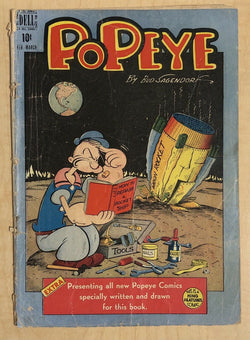 Popeye #5 Fr/G 1.5 Dell Comics 1949 Bud Sagendorf Moon/Rocket Cover