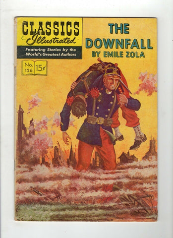 Classics Illustrated #126 The Downfall No HRN VG 4.0 Off White ORIGINAL EDITION