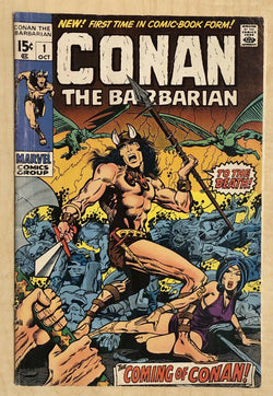 Conan the Barbarian #1 G/VG Chunk Off Back Cover MARVEL 1970 Barry Windsor-Smith