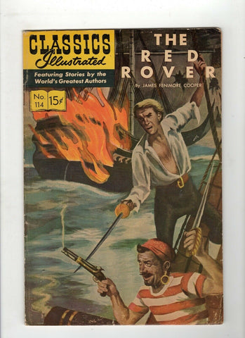 Classics Illustrated #114 The Red Rover HRN 166 VG/F 5.0 Cream to Off White Pgs
