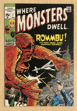 Where Monsters Dwell #7 VG 4.0 ROMMBU! Marvel 1971