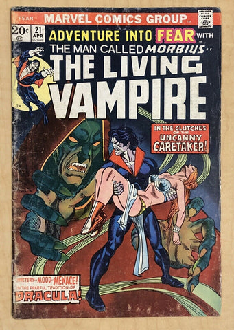 Adventures Into Fear #21 G/VG 3.0 Morbius MARVEL 1974 Gil Kane Art