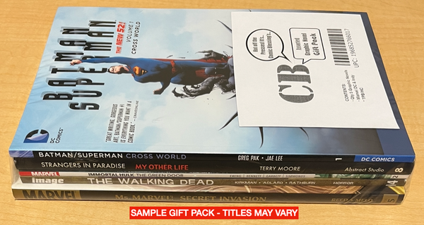 Assorted Graphic Novel Comic Book Gift Pack | Graphic Novel Lot of 5 Marvel, DC & Indy Books