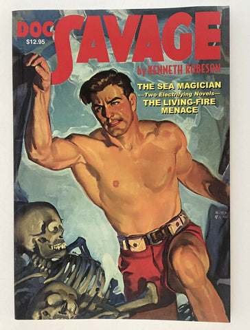 Doc Savage #8 The Sea Magician & Living-Fire Menace KENNETH ROBESON Pulp Reprint