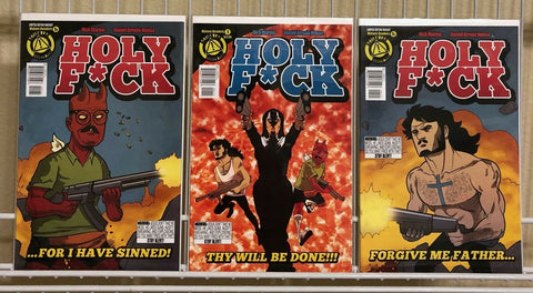 Holy F*ck #1 Lot of 3 Variant Cover Comics ACTION LAB